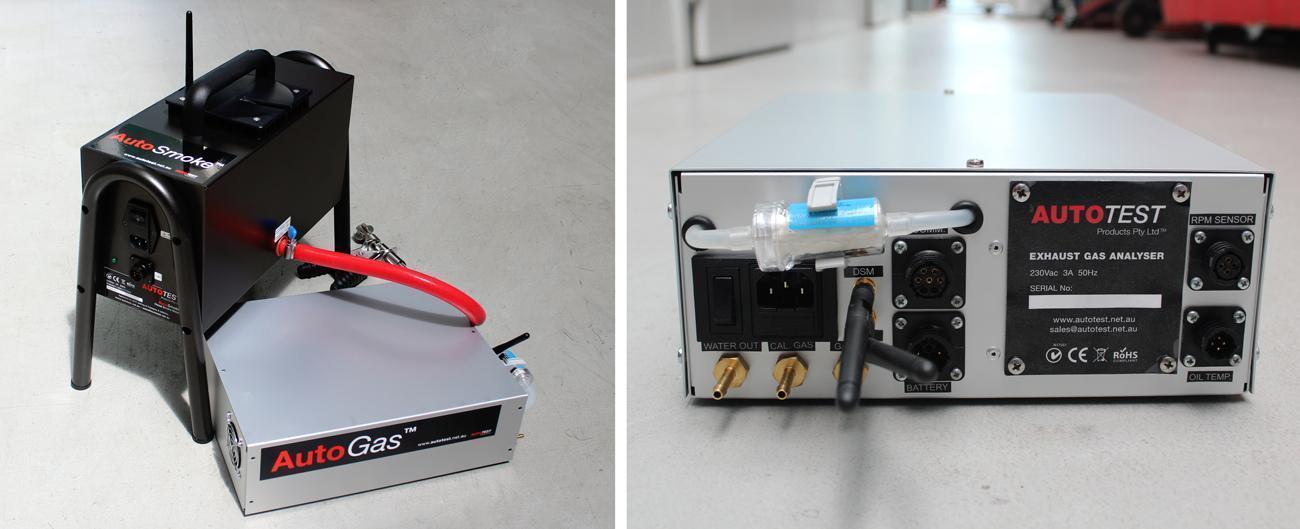 AutoTest's gas analyser and opacity meter